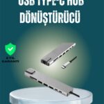 USB‑C Çoklu Bağlantı Merkezi – 5 Gbps 100‑240 V Sağlam Eloksal Tasarım
