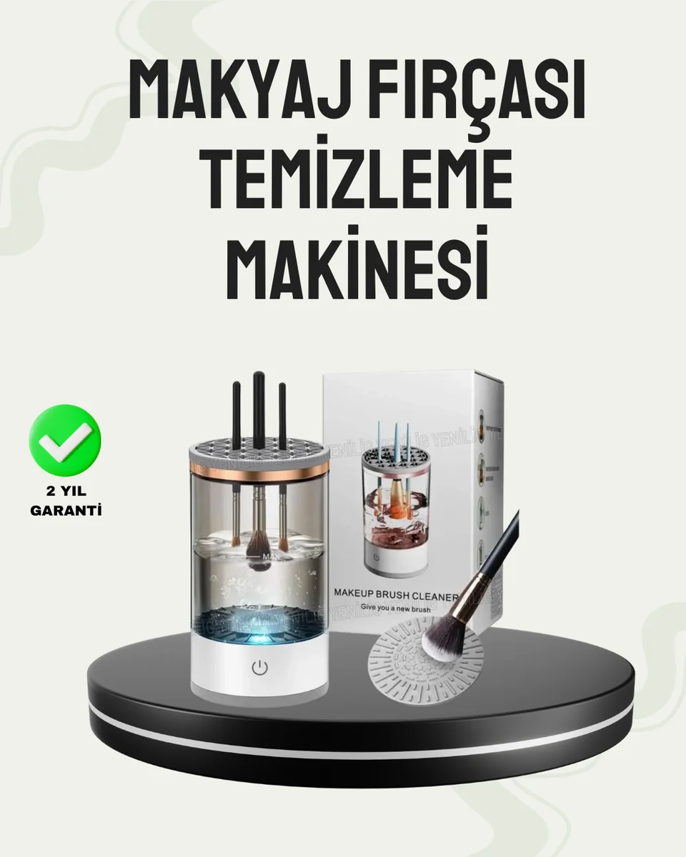 USB Şarjlı Kompakt Makyaj Fırçası Temizleme Makinesi 1 USB Şarjlı Kompakt Makyaj Fırçası Temizleme Makinesi