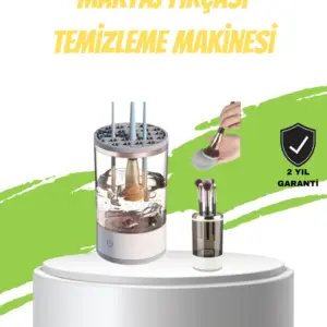 Otomatik Makyaj Fırçası Temizleyici Sonik Teknoloji USB Şarjlı