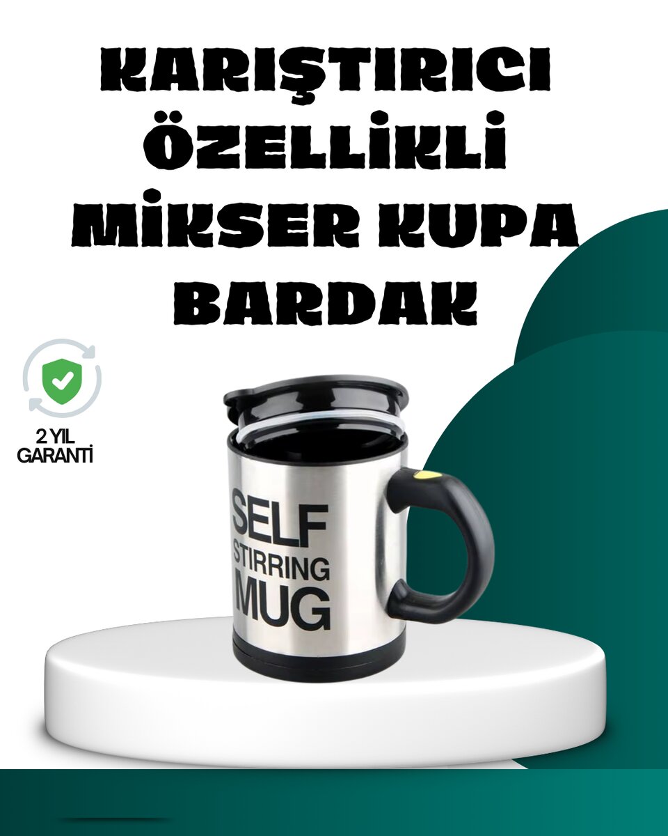 Otomatik Karıştırmalı Termos Kupa | USB Şarjlı ve Ergonomik Tasarım 1 Otomatik Karıştırmalı Termos Kupa | USB Şarjlı ve Ergonomik Tasarım