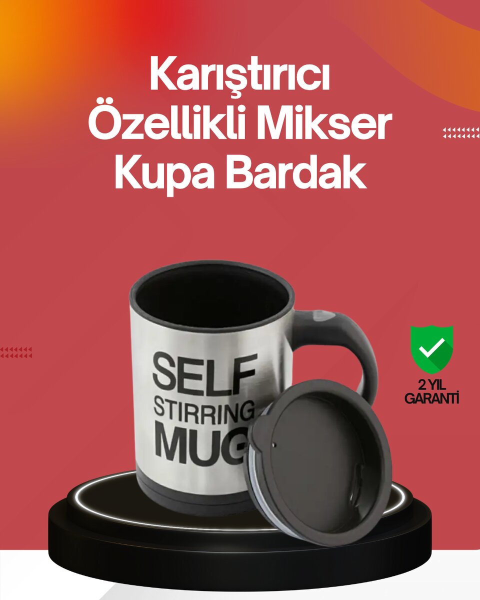 Kendi Kendini Karıştıran Termos Kupa | Güçlü Motor ve Çift Katmanlı Isı Koruma 1 Kendi Kendini Karıştıran Termos Kupa | Güçlü Motor ve Çift Katmanlı Isı Koruma