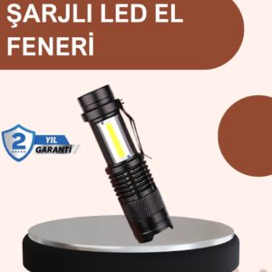 Alüminyum Gövdeli 2000 Lümen Güçlü LED El Feneri