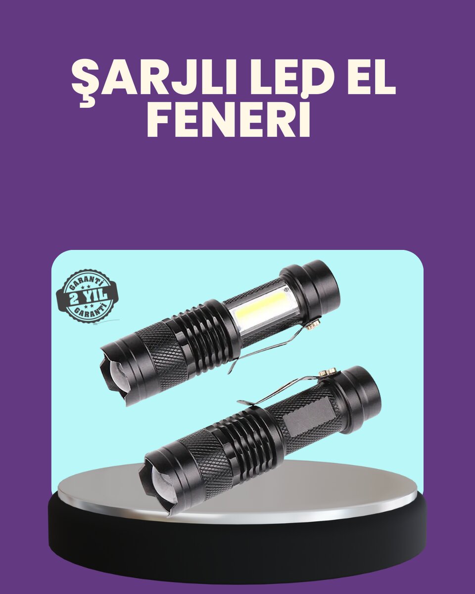 Suya Dayanıklı 4 Modlu Mini LED El Feneri 1 Suya Dayanıklı 4 Modlu Mini LED El Feneri