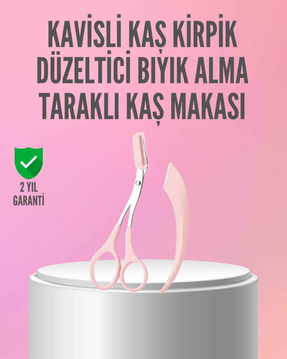 Kaş ve Kirpik Şekillendirme İçin Yüz Bakım Makası 1 Kaş ve Kirpik Şekillendirme İçin Yüz Bakım Makası