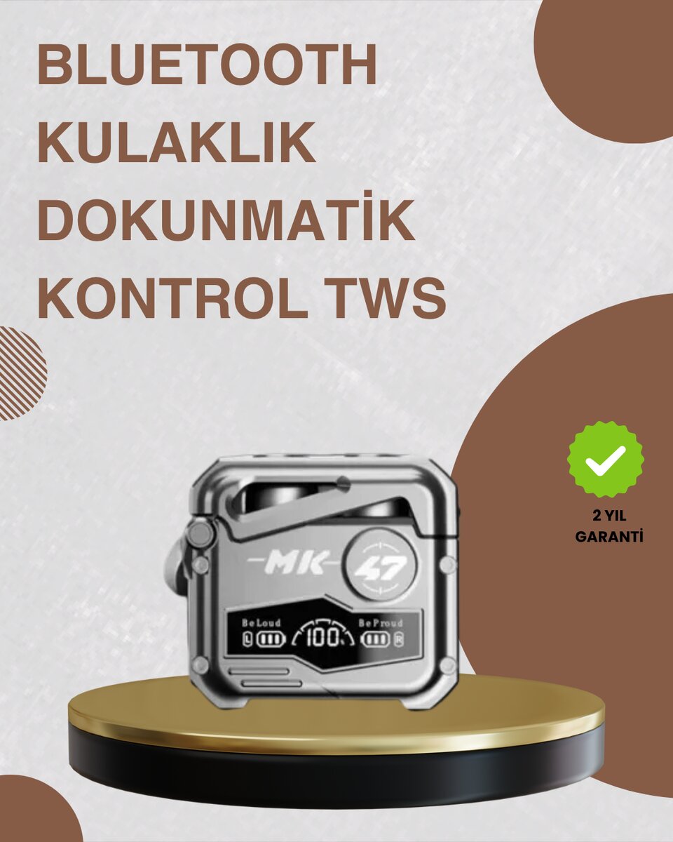 Bluetooth 5.0 Kulak İçi Kablosuz Kulaklık – Dokunmatik Kontrol Düşük Gecikme 1 Bluetooth 5.0 Kulak İçi Kablosuz Kulaklık – Dokunmatik Kontrol Düşük Gecikme