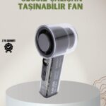 100 Kademeli Ayarlanabilir Mini Fan | Dijital Ekranlı Serinletici