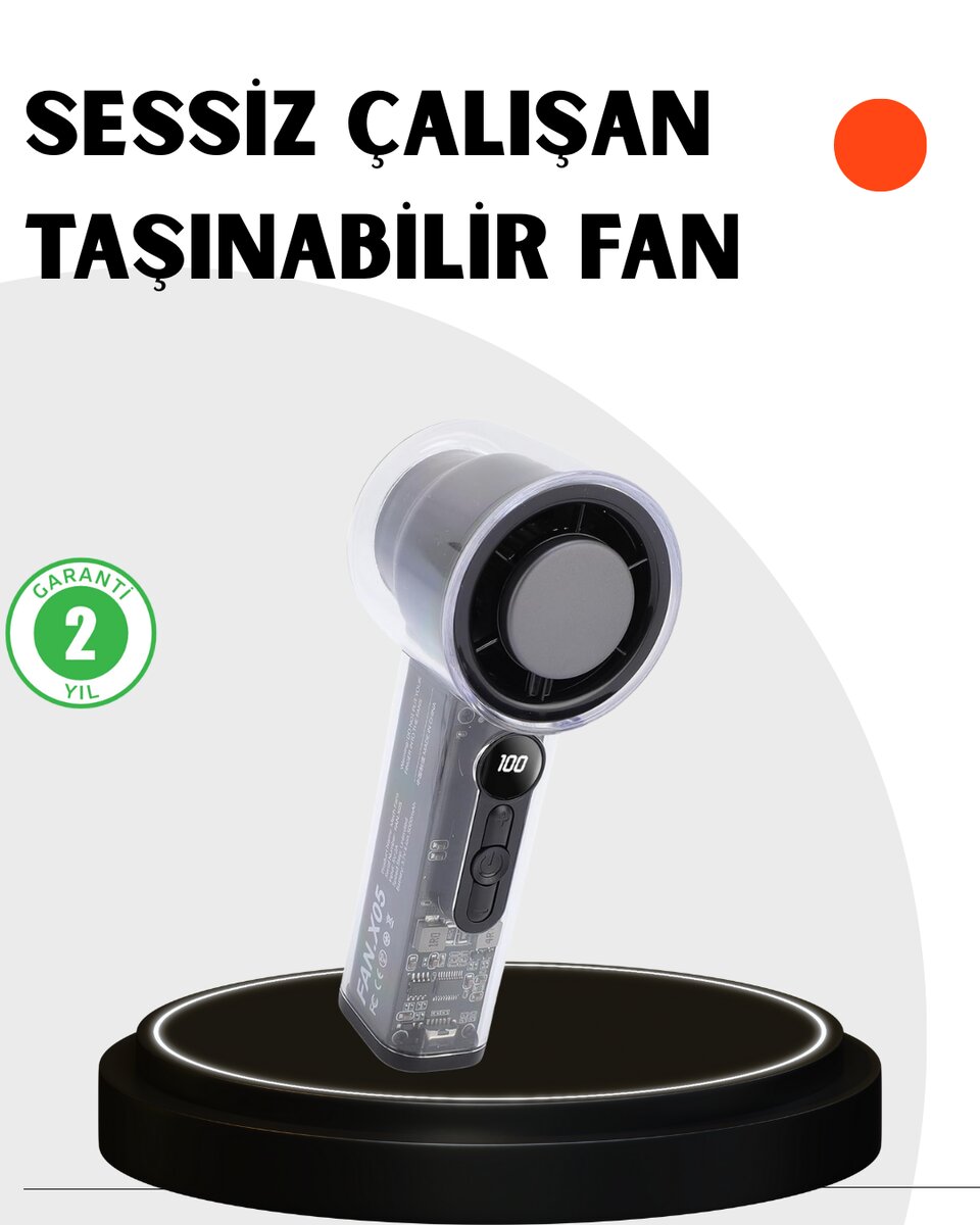 Kompakt Dijital Ekranlı Fan | 100 Seviye Hız + Sessiz Çalışma 1 Kompakt Dijital Ekranlı Fan | 100 Seviye Hız + Sessiz Çalışma