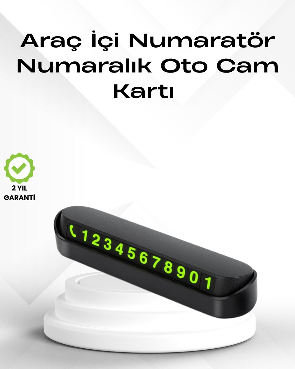 Fosforlu Işıltı ile Araç İçi Telefon Numaratörü – Güvenli Parkın Anahtarı 1 Fosforlu Işıltı ile Araç İçi Telefon Numaratörü – Güvenli Parkın Anahtarı