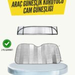 Metalize Reflektörlü Katlanabilir Araç Güneşliği – Yüksek Performanslı Isı ve UV Koruması