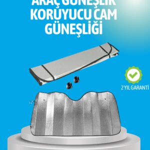 Gelişmiş Yansıtıcılı Katlanabilir Araç Güneşliği – Alüminyum & Süngerli İzolasyon Teknolojisi