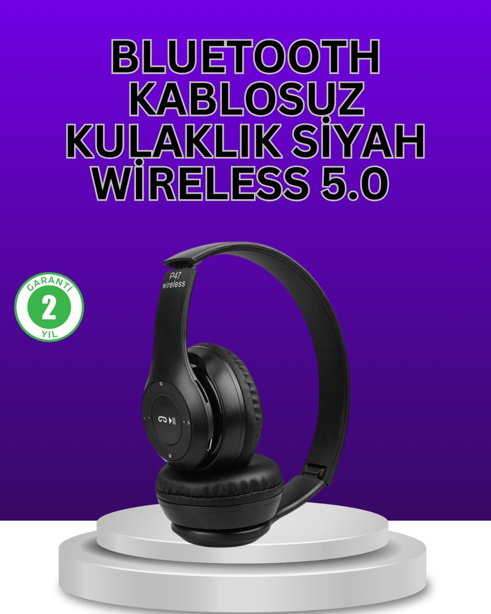 Kablolu & Kablosuz Kullanım Seçeneği Sunan Stereo Bluetooth Kulaklık 1 Kablolu & Kablosuz Kullanım Seçeneği Sunan Stereo Bluetooth Kulaklık