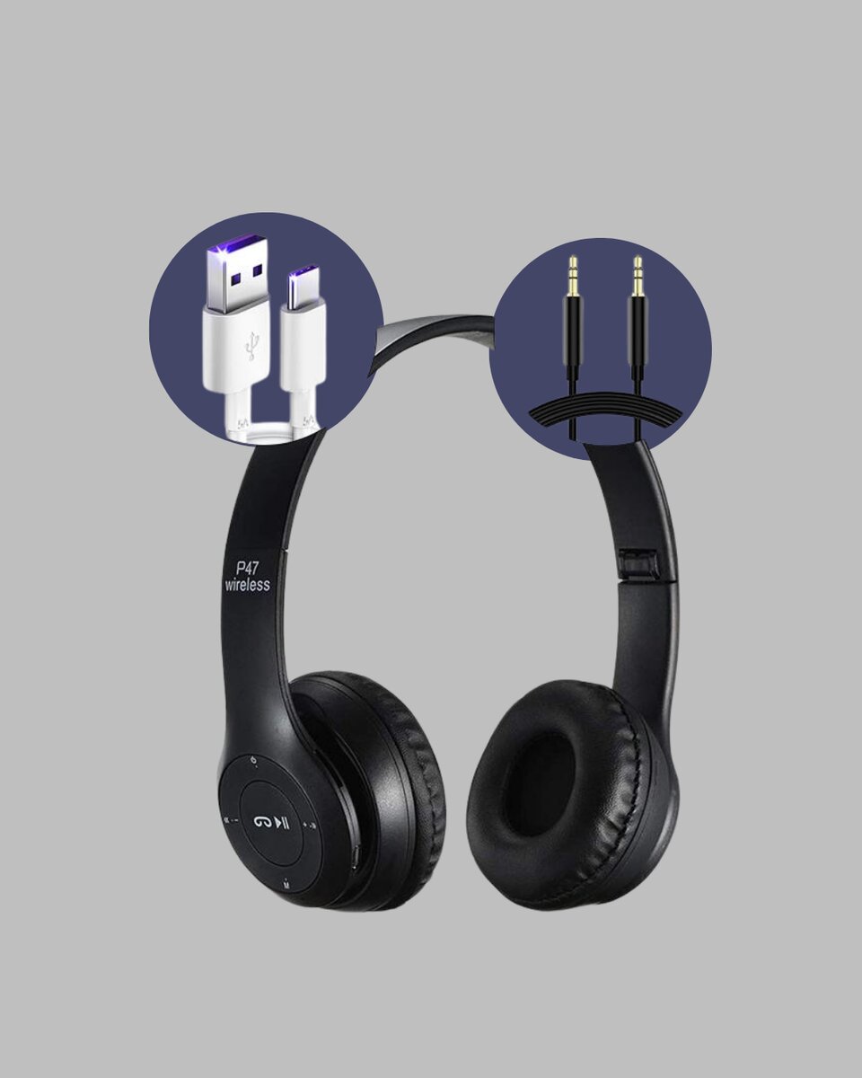 Kablolu & Kablosuz Kullanım Seçeneği Sunan Stereo Bluetooth Kulaklık 2 Kablolu & Kablosuz Kullanım Seçeneği Sunan Stereo Bluetooth Kulaklık - Görsel 2