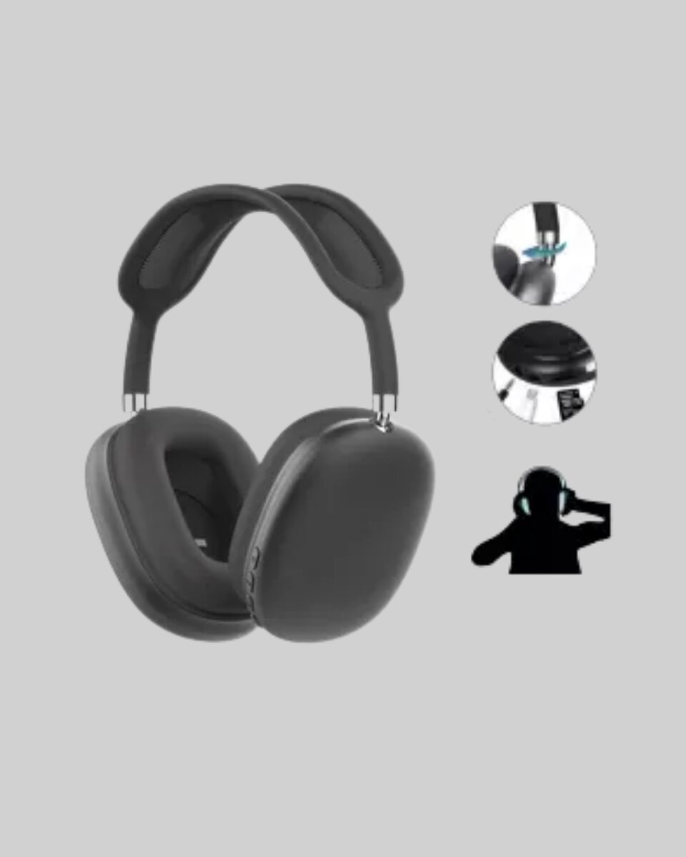 Bluetooth V5.0 Kablosuz Kulak Üstü Kulaklık | Katlanabilir Mikro USB Girişli 2 Bluetooth V5.0 Kablosuz Kulak Üstü Kulaklık | Katlanabilir Mikro USB Girişli - Görsel 2