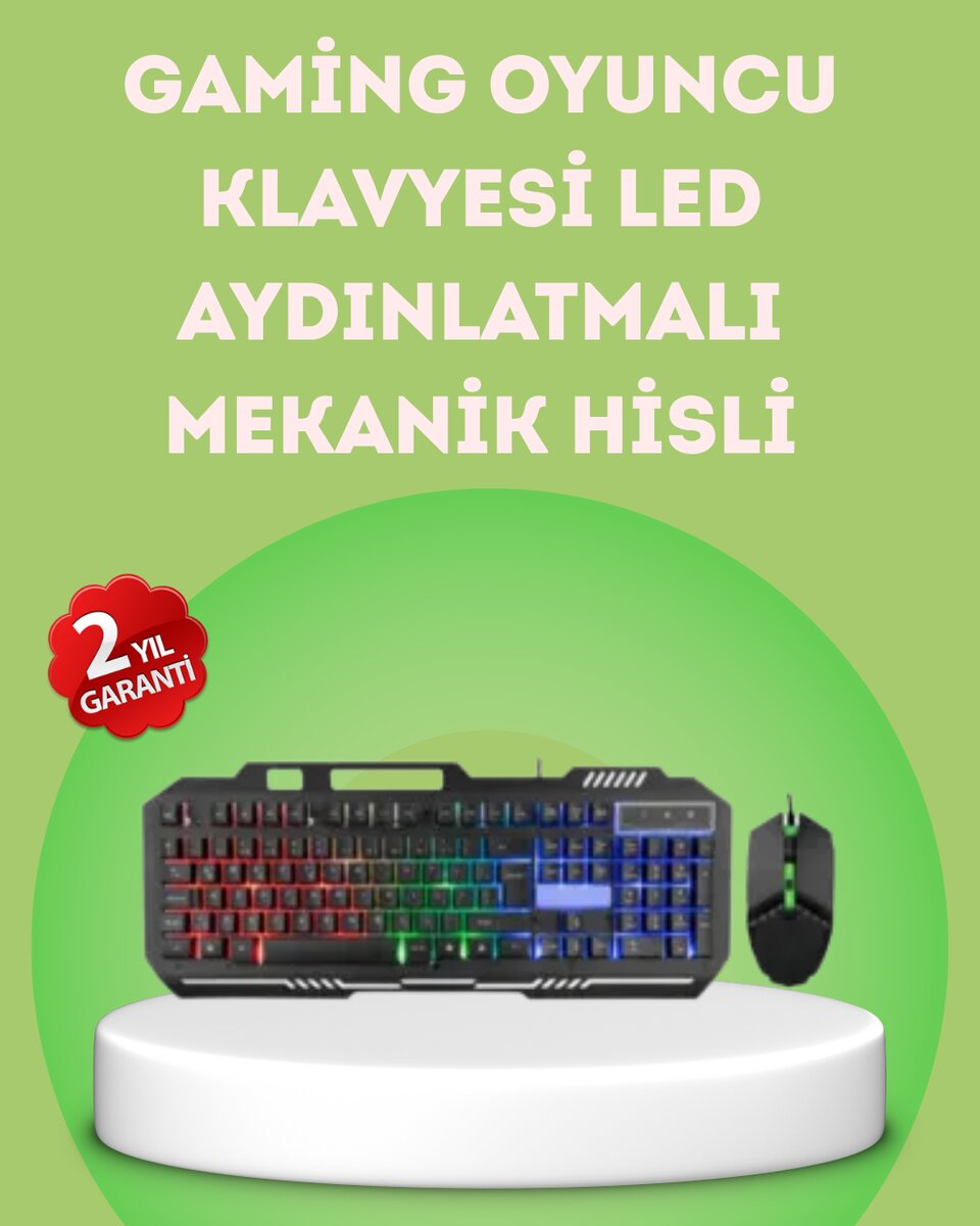 Gaming Klavye ve Mouse Seti PG8018 – Dayanıklı Tuşlar, Hızlı Komut 1 Gaming Klavye ve Mouse Seti PG8018 – Dayanıklı Tuşlar, Hızlı Komut