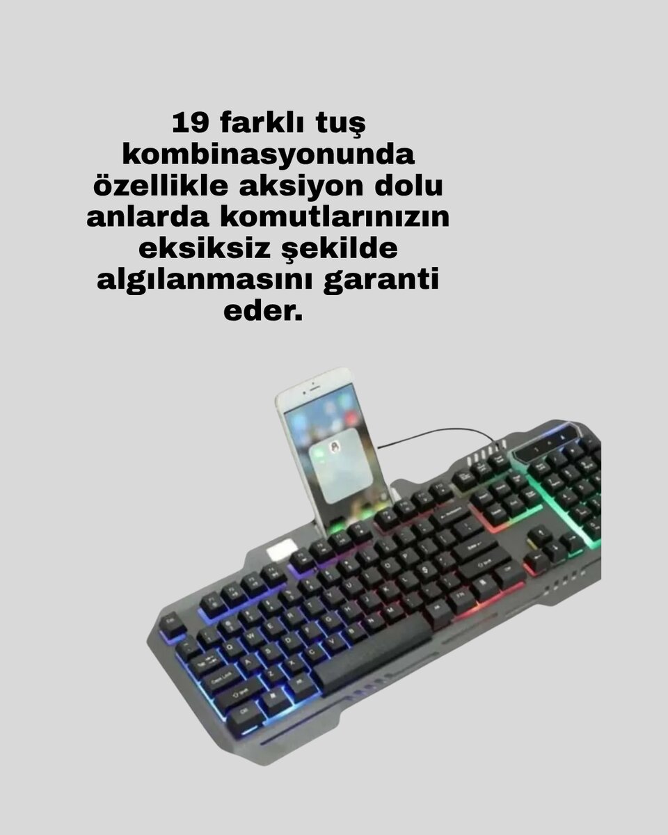 Gaming Klavye Mouse – Çatışmasız Tuş Hızlı Tepki Süresi 2 Gaming Klavye Mouse – Çatışmasız Tuş Hızlı Tepki Süresi - Görsel 2
