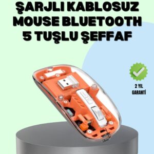 Haydiburaya 8 Şarjlı Ergonomik Fare – 1600 DPI, Sessiz Tıklama Özellikli