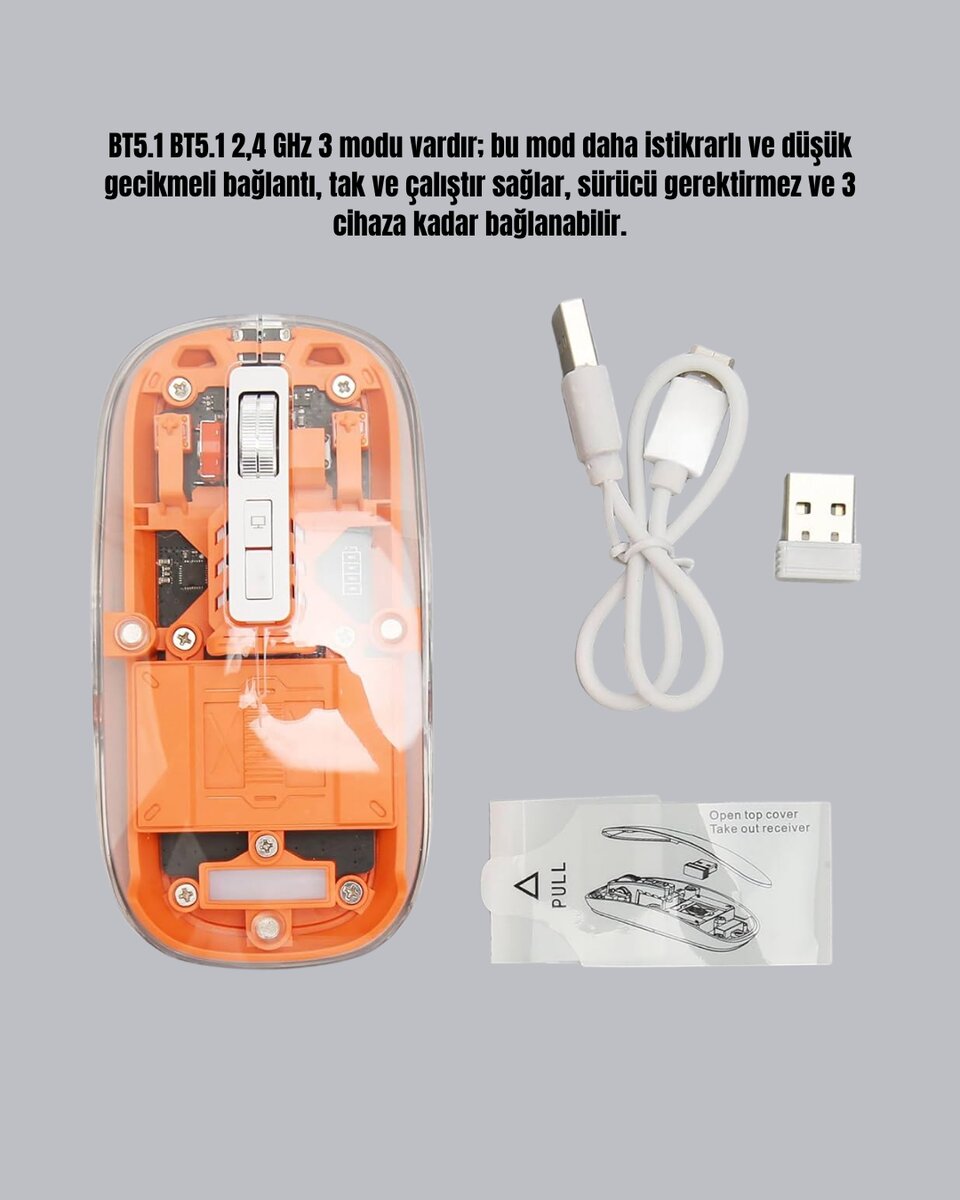 Hafif ve Taşınabilir Fare – 43 Gram, Otomatik Uyku Modlu 2 Hafif ve Taşınabilir Fare – 43 Gram, Otomatik Uyku Modlu - Görsel 2