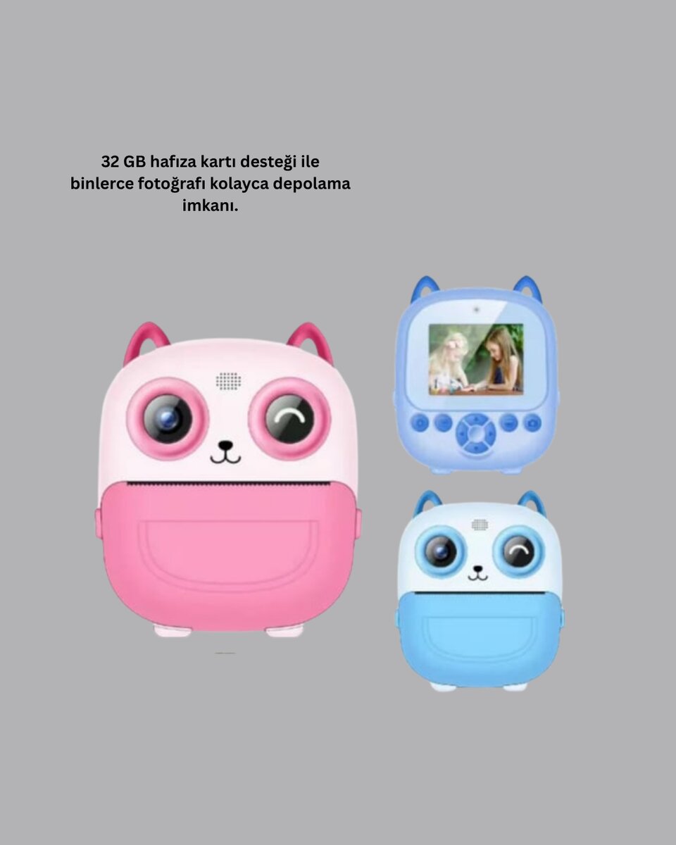 Çocuklar İçin Eğlenceli Dijital Kamera 1300mAh Şarjlı 2 Çocuklar İçin Eğlenceli Dijital Kamera 1300mAh Şarjlı - Görsel 2