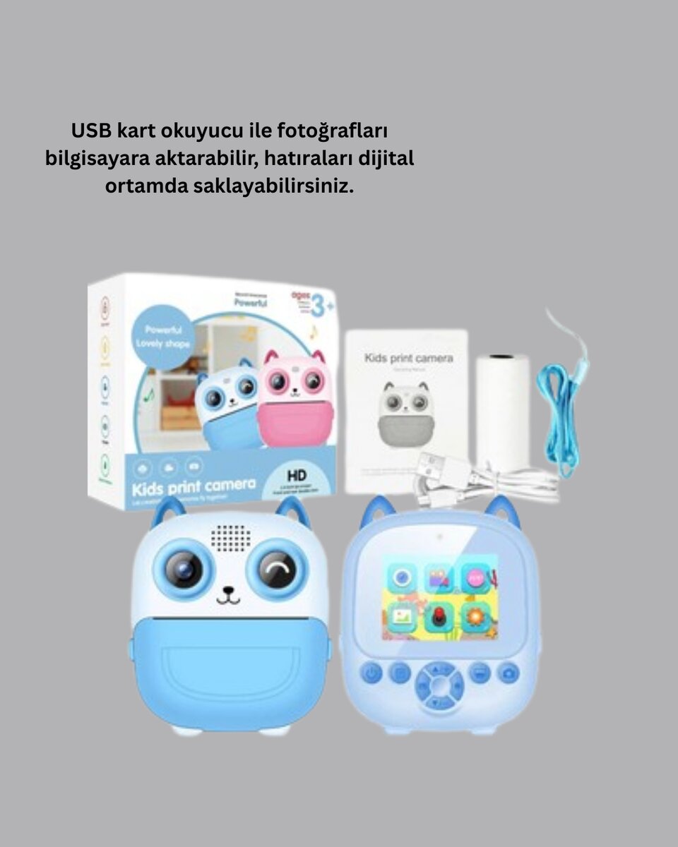 Çocuklar İçin Eğlenceli Dijital Kamera 1300mAh Şarjlı 4 Çocuklar İçin Eğlenceli Dijital Kamera 1300mAh Şarjlı - Görsel 4