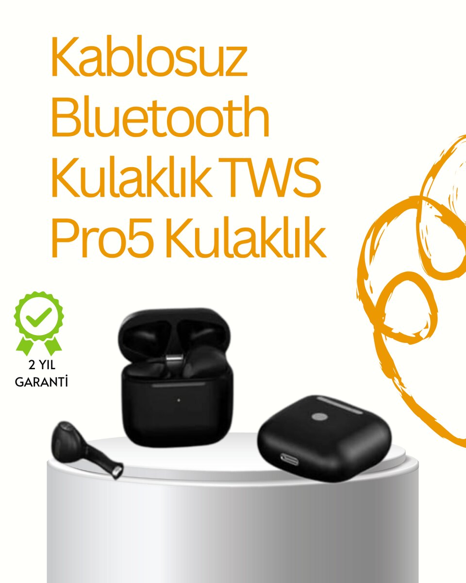TWS Pro 5 Bluetooth Kulaklık – Gelişmiş Ses Teknolojisi ve Uzun Batarya Ömrü 1 TWS Pro 5 Bluetooth Kulaklık – Gelişmiş Ses Teknolojisi ve Uzun Batarya Ömrü