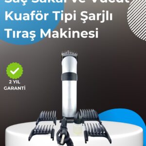 Profesyonel Saç ve Sakal Tıraş Makinesi – Tam Aksesuar Setli
