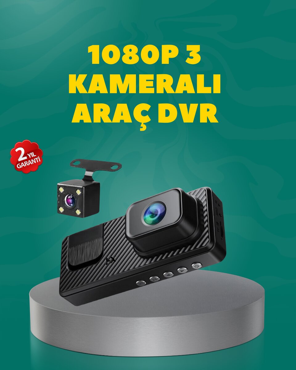 Full HD 1080P Araç Kamerası | Gece Görüşlü Döngü Kayıt ve Geri Görüş 1 Full HD 1080P Araç Kamerası | Gece Görüşlü Döngü Kayıt ve Geri Görüş