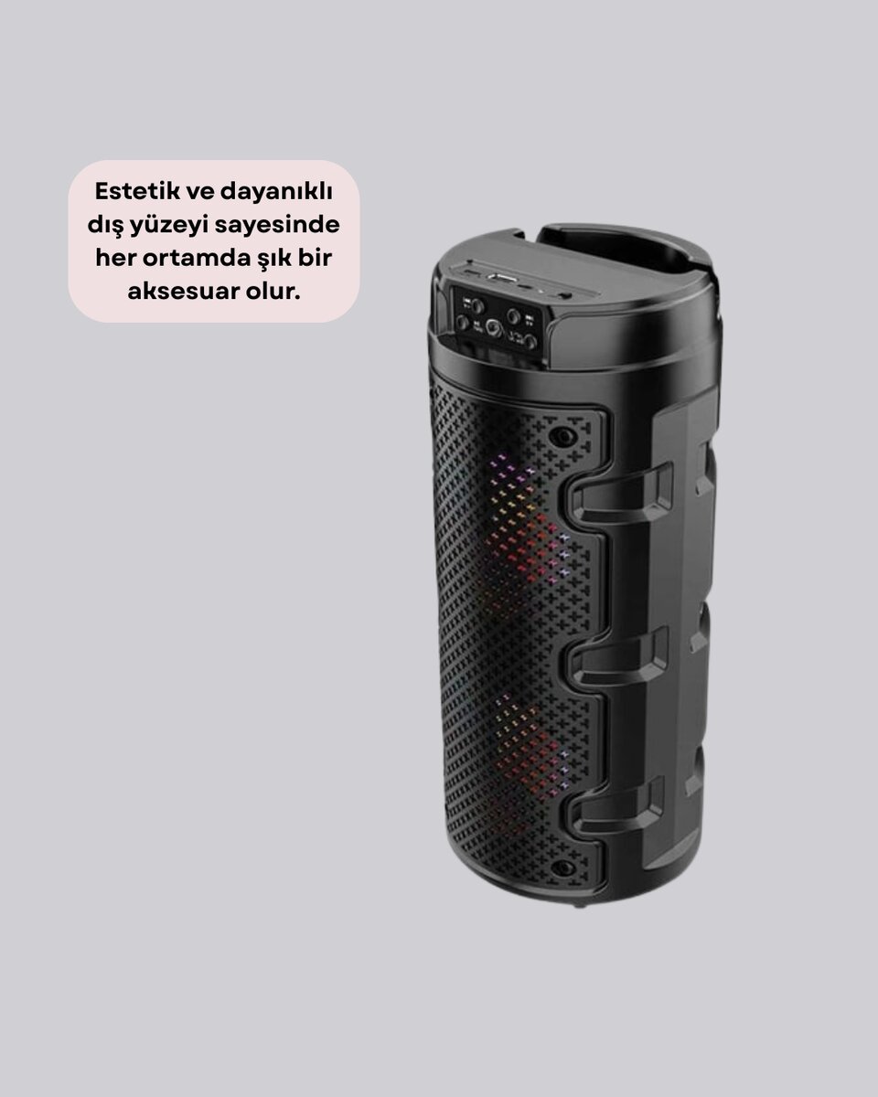 Uzun Pil Ömrü Sunan Kablosuz Bluetooth Hoparlör 3 Uzun Pil Ömrü Sunan Kablosuz Bluetooth Hoparlör - Görsel 3