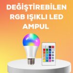 RGB Uzaktan Kumandalı LED Ampul 16 Renk A Kalite 2025 Model Orijinal