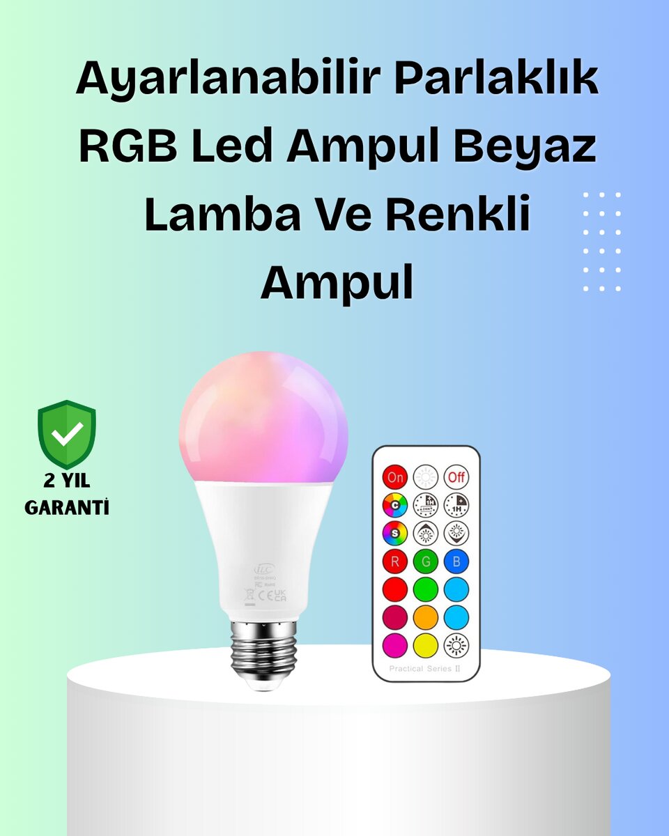 RGBW Teknolojili Akıllı LED Ampul Zamanlayıcılı 1 RGBW Teknolojili Akıllı LED Ampul Zamanlayıcılı