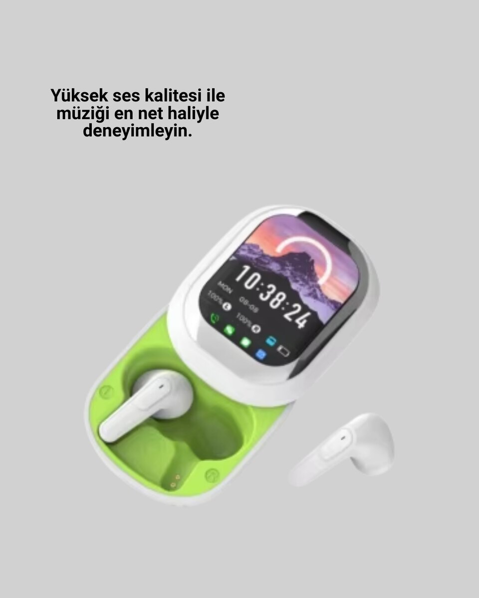 Şık Tasarımlı Siyah Beyaz Kablosuz Kulaklık Çoklu Dil Destekli 2 Şık Tasarımlı Siyah Beyaz Kablosuz Kulaklık Çoklu Dil Destekli - Görsel 2