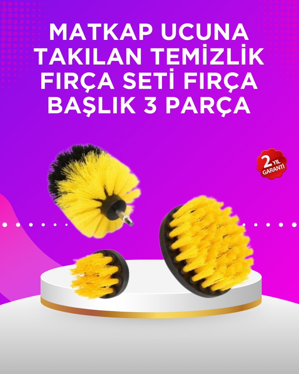 Matkap Ucu Temizlik Fırçası Seti Banyo Fayans Zemin İçin 1 Matkap Ucu Temizlik Fırçası Seti Banyo Fayans Zemin İçin