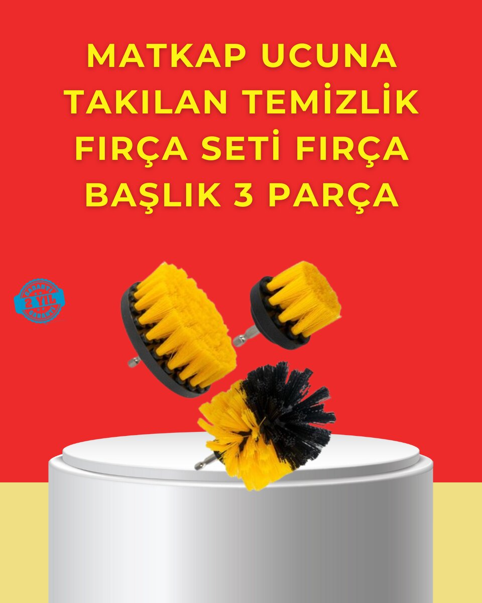 Matkap Ucu Temizlik Aparatı 3’lü Fırça Seti 1 Matkap Ucu Temizlik Aparatı 3’lü Fırça Seti