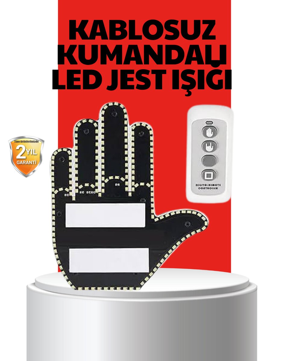 Uzaktan Kumandalı LED Jest Işığı – 3 Farklı Hareket Modu 1 Uzaktan Kumandalı LED Jest Işığı – 3 Farklı Hareket Modu