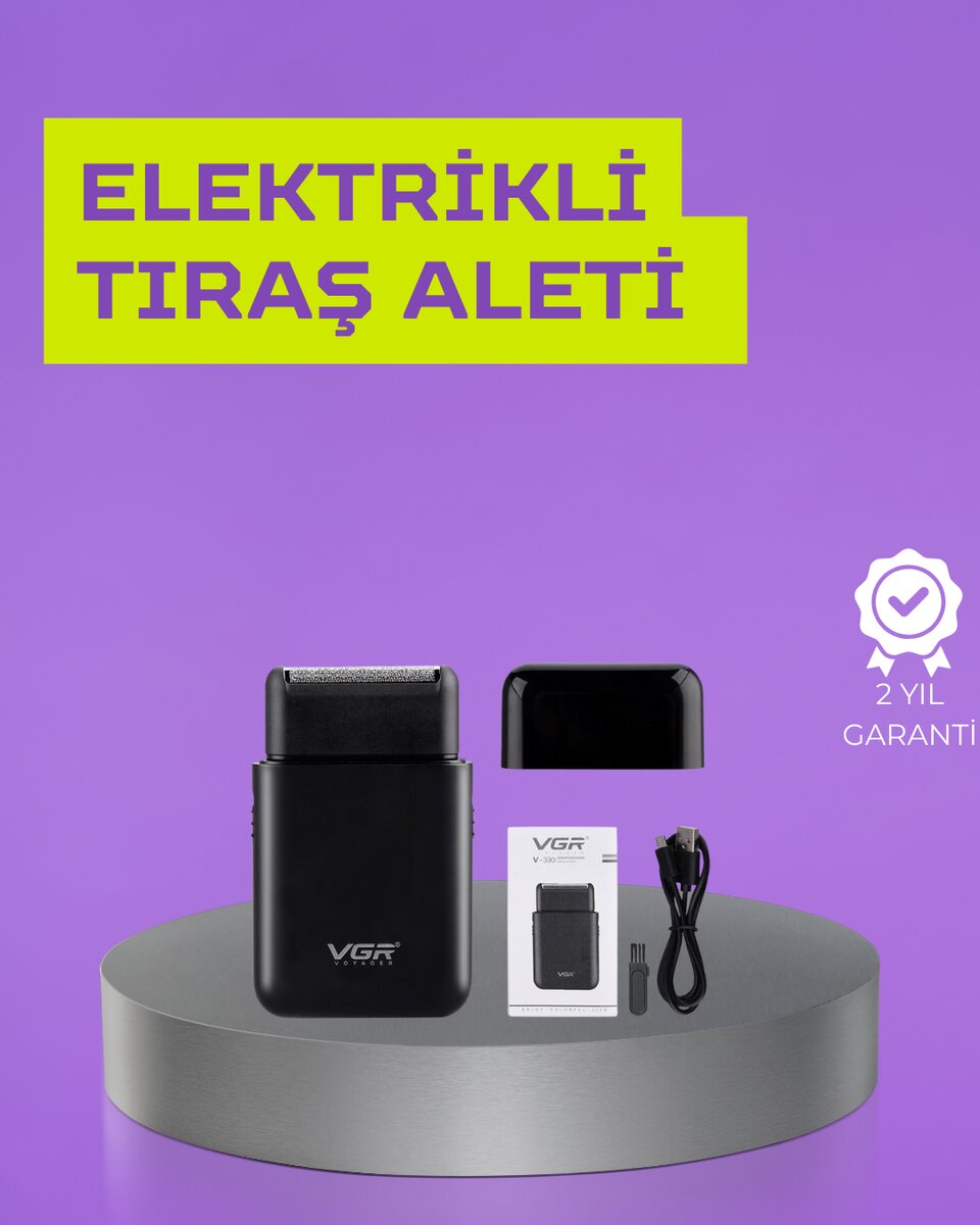 Kart Tasarımlı Şarjlı Tıraş Makinesi | 2 Başlıklı Hassas Kesim 1 Kart Tasarımlı Şarjlı Tıraş Makinesi | 2 Başlıklı Hassas Kesim