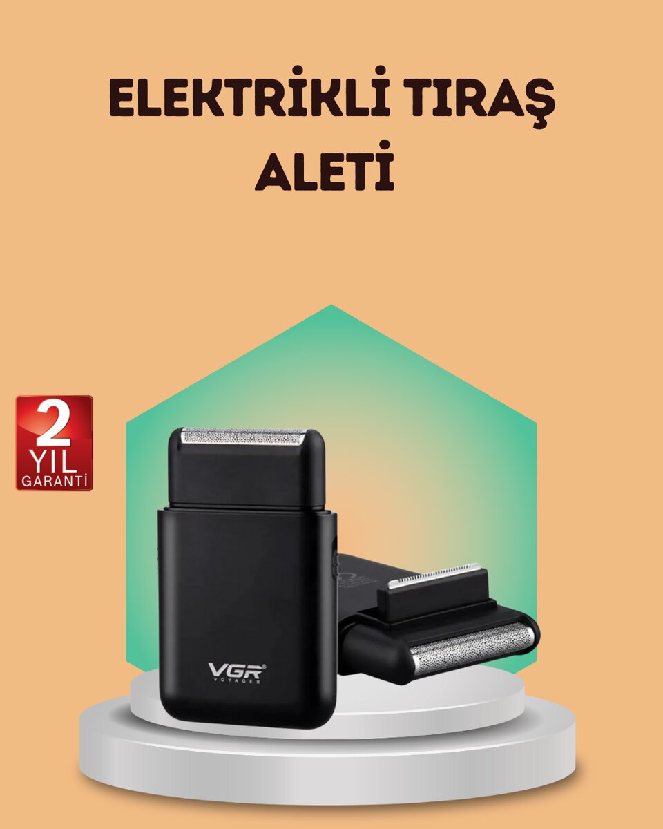 Çift Başlıklı Elektrikli Tıraş Makinesi | Suya Dayanıklı Hafif ve Ergonomik 1 Çift Başlıklı Elektrikli Tıraş Makinesi | Suya Dayanıklı Hafif ve Ergonomik