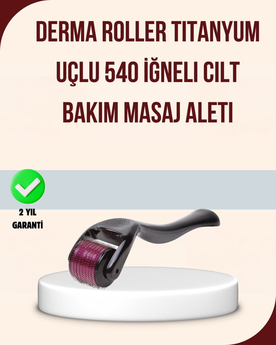 Titanyum Mikro İğneli Dermaroller 1 mm Kırışıklık ve Leke Karşıtı 1 Titanyum Mikro İğneli Dermaroller 1 mm Kırışıklık ve Leke Karşıtı