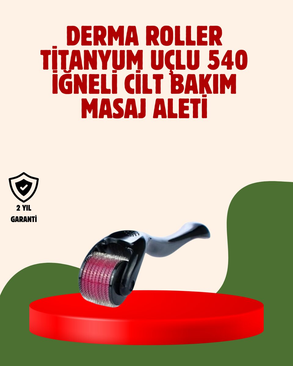 Dermaroller 1 mm Akne İzleri ve Çatlak Giderici Cilt Bakım Aleti 1 Dermaroller 1 mm Akne İzleri ve Çatlak Giderici Cilt Bakım Aleti