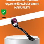 540 İğneli Titanyum Dermaroller Profesyonel Ev Tipi Cilt Yenileme Aparatı