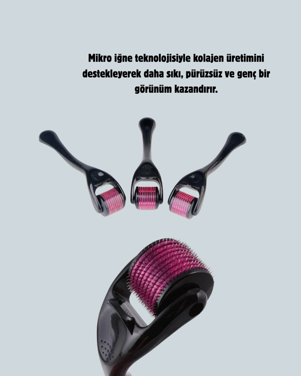 Titanyum Dermaroller 540 İğne Cilt Onarım ve Kolajen Üretim Desteği 2 Titanyum Dermaroller 540 İğne Cilt Onarım ve Kolajen Üretim Desteği - Görsel 2