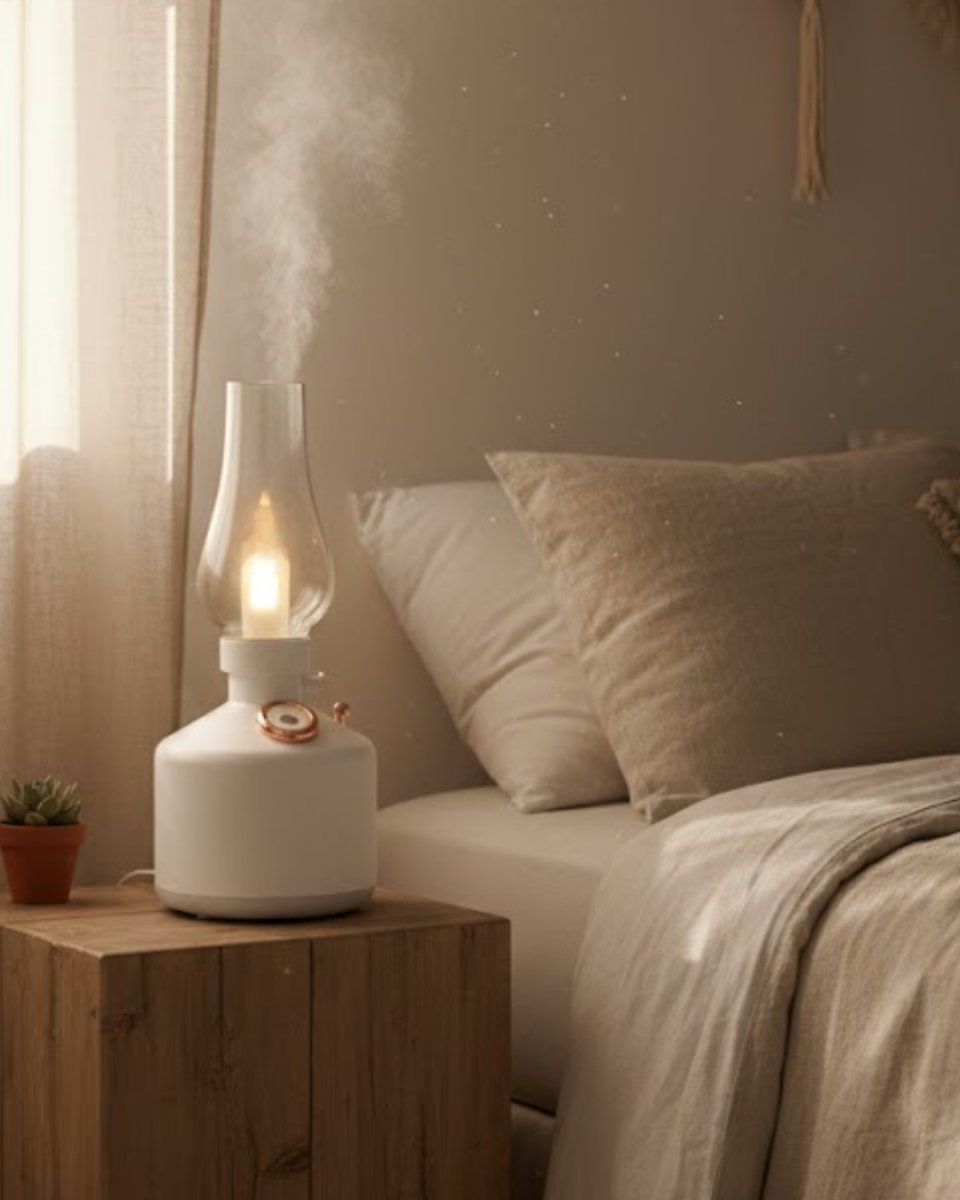 Vintage Dekoratif Gaz Lambası Görünümlü Aromaterapi Difüzör 1200 mAh USB Şarjlı 1 Vintage Dekoratif Gaz Lambası Görünümlü Aromaterapi Difüzör 1200 mAh USB Şarjlı