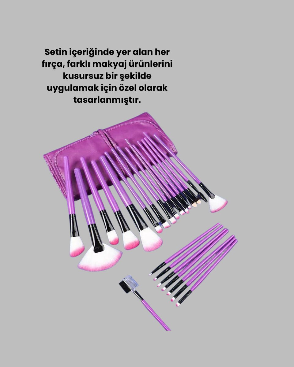 12 Parça Yumuşak Kıllı Makyaj Fırçası Seti Yüz ve Göz Makyajına Uygun Profesyonel Kullanım 2 12 Parça Yumuşak Kıllı Makyaj Fırçası Seti Yüz ve Göz Makyajına Uygun Profesyonel Kullanım - Görsel 2