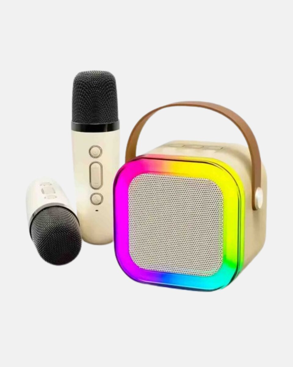 Bluetooth Karaoke Hoparlör Renkli LED Işıklı ve Type-C Şarjlı 2 Bluetooth Karaoke Hoparlör Renkli LED Işıklı ve Type-C Şarjlı - Görsel 2