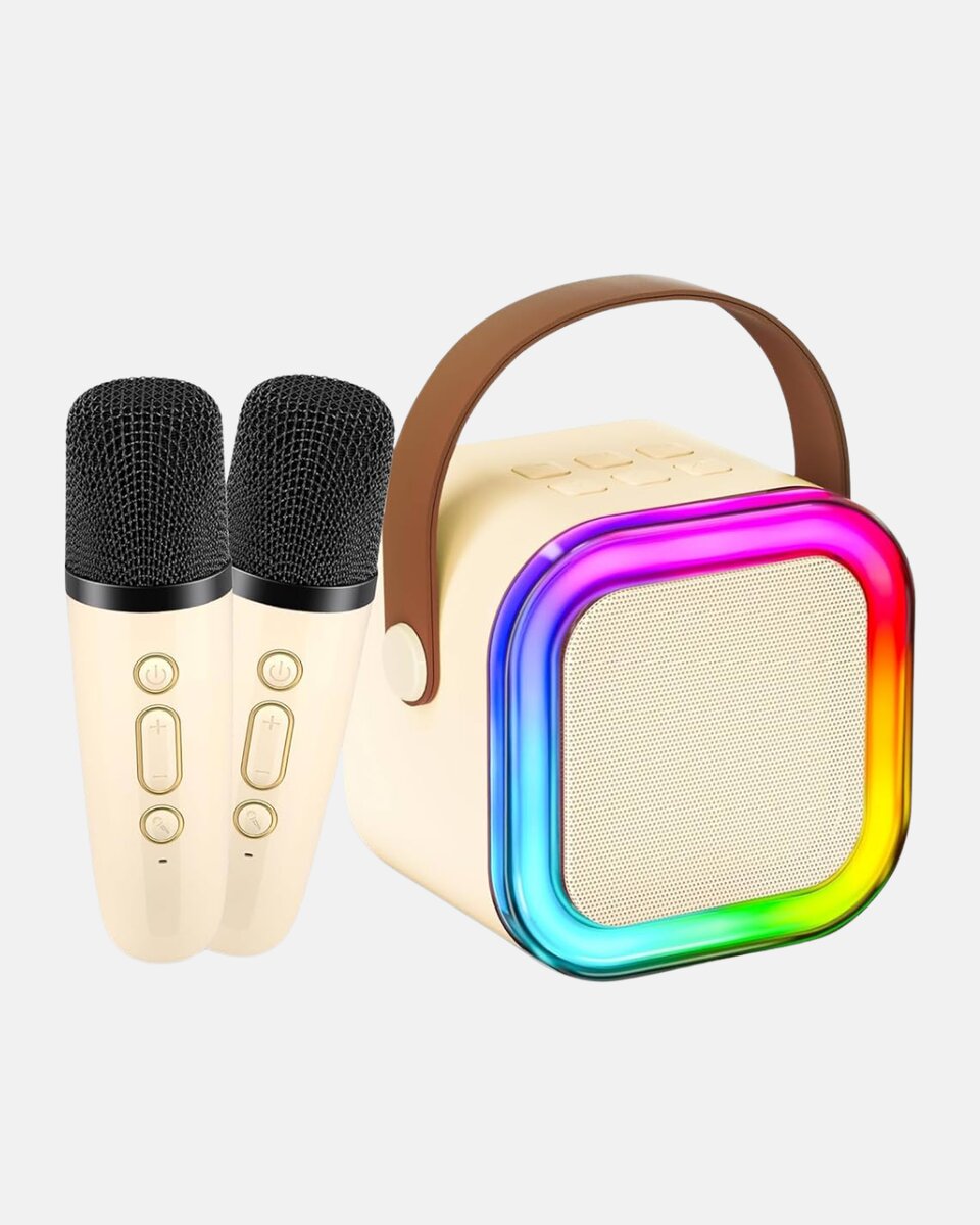 Bluetooth Karaoke Hoparlör Renkli LED Işıklı ve Type-C Şarjlı 4 Bluetooth Karaoke Hoparlör Renkli LED Işıklı ve Type-C Şarjlı - Görsel 4