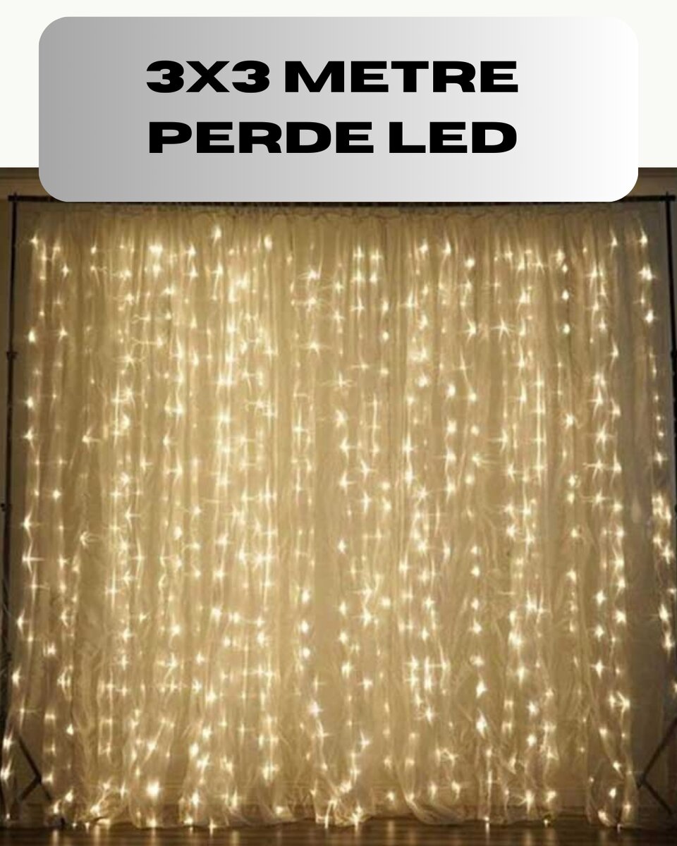 3x3 Perde LED Işık Şelale Model Özel Gün Dekoratif Aydınlatma 1 3x3 Perde LED Işık Şelale Model Özel Gün Dekoratif Aydınlatma