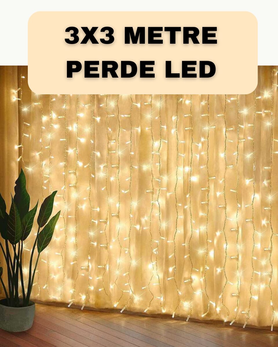 Dekoratif 3x3 LED Perde Işık Şelale Tasarım Enerji Tasarruflu 1 Dekoratif 3x3 LED Perde Işık Şelale Tasarım Enerji Tasarruflu