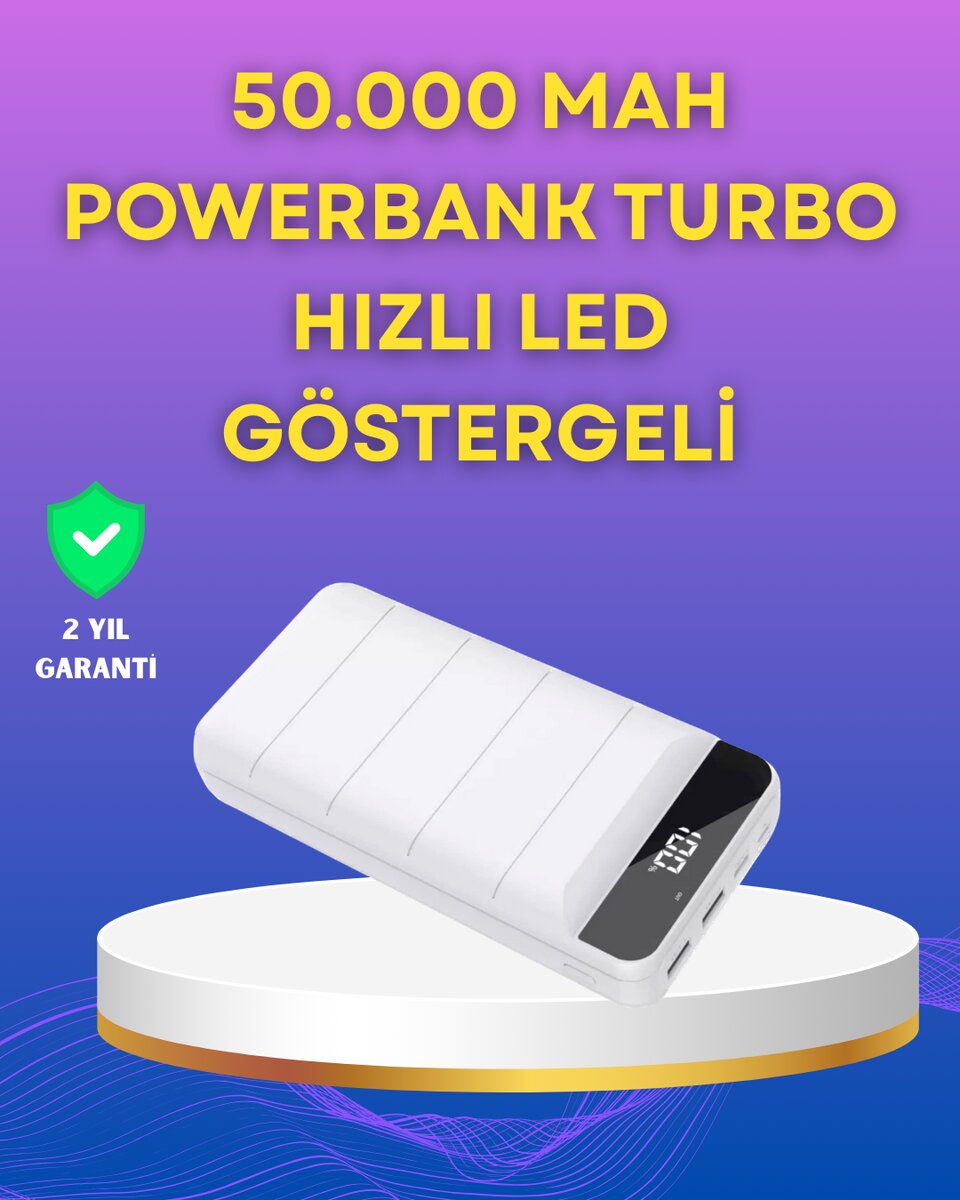 Lightning ve Type-C Girişli 50000mAh Powerbank 1 Lightning ve Type-C Girişli 50000mAh Powerbank