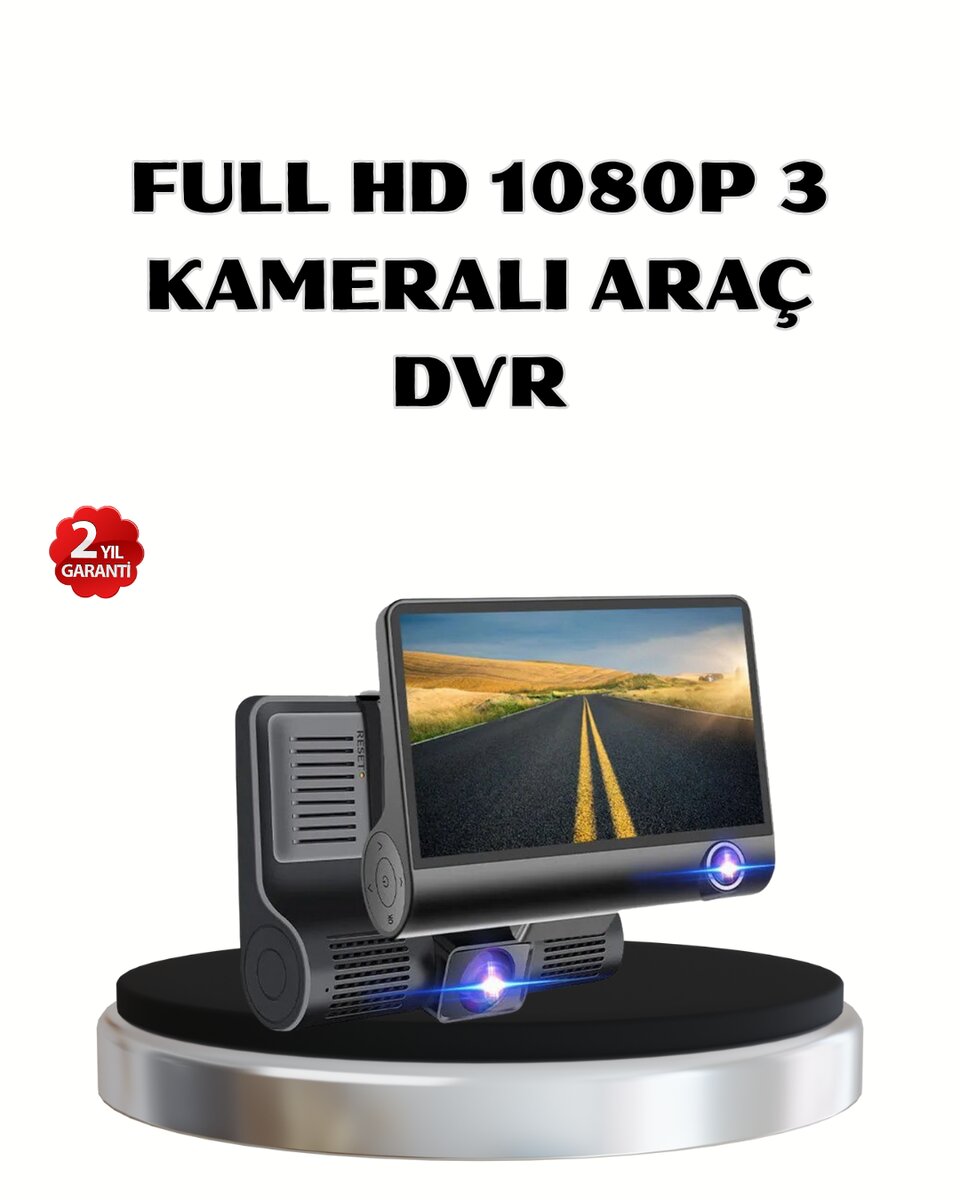 Full HD Araç Kamerası 3’lü 4.0” Ekranlı ve HDR Gece Görüşlü 1 Full HD Araç Kamerası 3’lü 4.0” Ekranlı ve HDR Gece Görüşlü