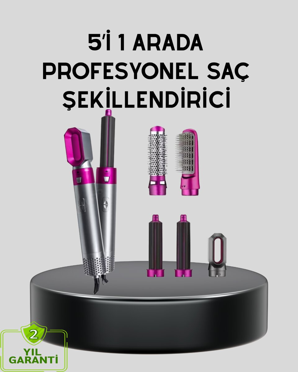 5’i 1 Arada Saç Şekillendirme Makinesi Hızlı Kuruma ve Kuaför Kalitesinde Sonuç 1 5’i 1 Arada Saç Şekillendirme Makinesi Hızlı Kuruma ve Kuaför Kalitesinde Sonuç