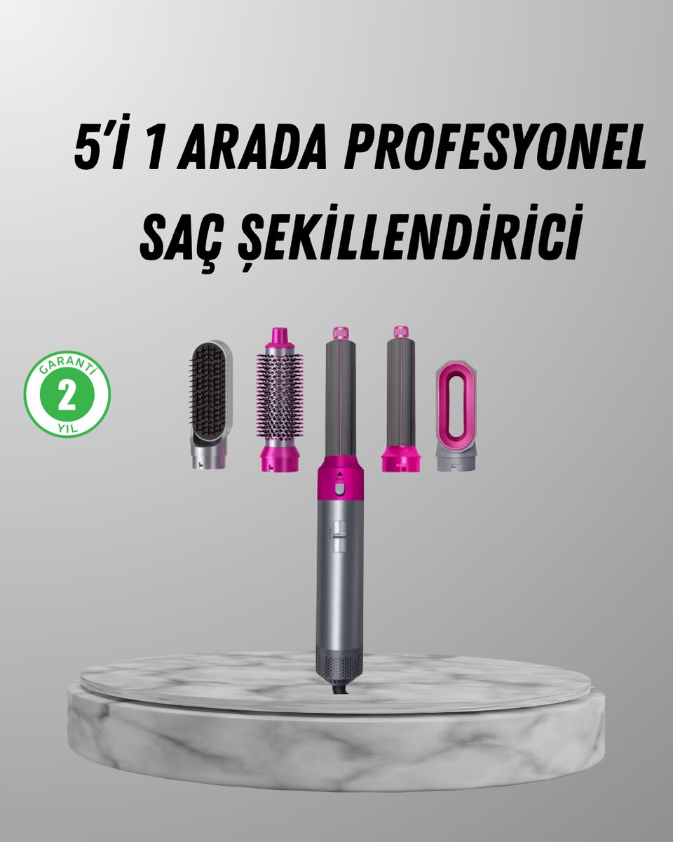 5’i 1 Arada Saç Şekillendirici Set Kuaför Düzeyinde Performans ve Ergonomik Tasarım 1 5’i 1 Arada Saç Şekillendirici Set Kuaför Düzeyinde Performans ve Ergonomik Tasarım