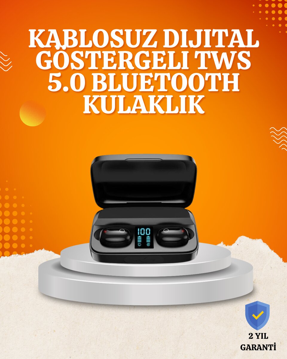 1800 mAh Güçlü Şarj Kutusu ile Bluetooth Kulaklık Seti 1 1800 mAh Güçlü Şarj Kutusu ile Bluetooth Kulaklık Seti